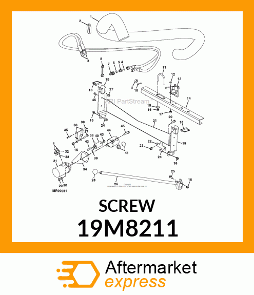 SCREW, HEX SOCKET HEAD, METRIC 19M8211