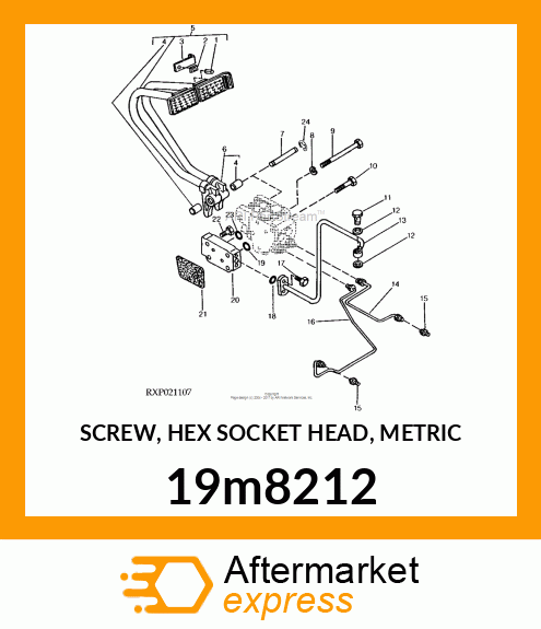 SCREW, HEX SOCKET HEAD, METRIC 19m8212