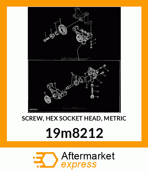 SCREW, HEX SOCKET HEAD, METRIC 19m8212