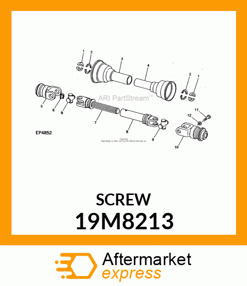 SCREW, HEX SOCKET HEAD, METRIC 19M8213