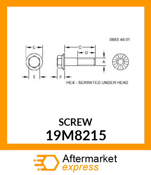 SCREW, FLANGED 19M8215