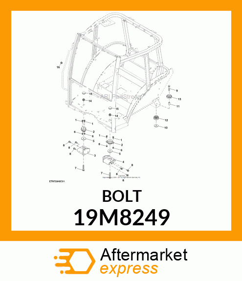 SCREW, HEX HEAD, METRIC 19M8249