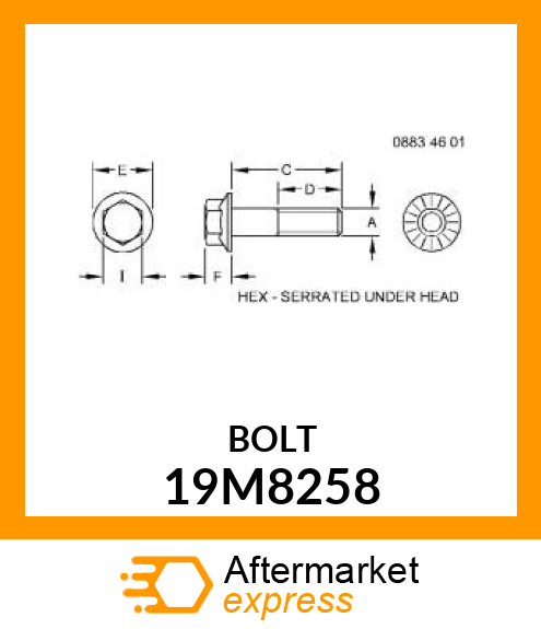 SCREW, FLANGED 19M8258