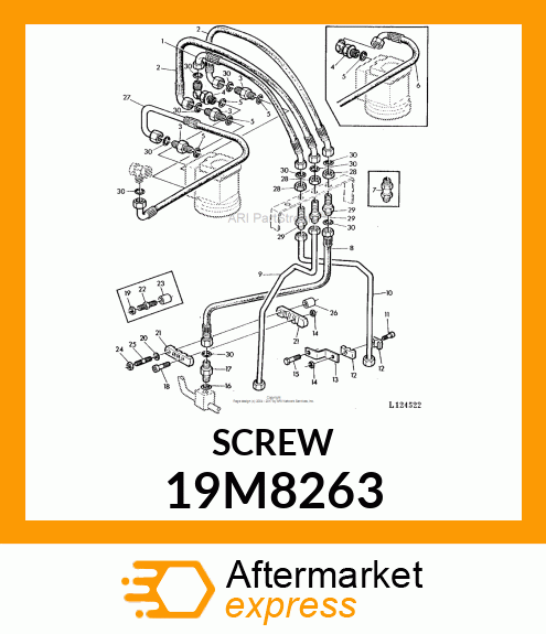 SCREW, HEX SOCKET HEAD, METRIC 19M8263