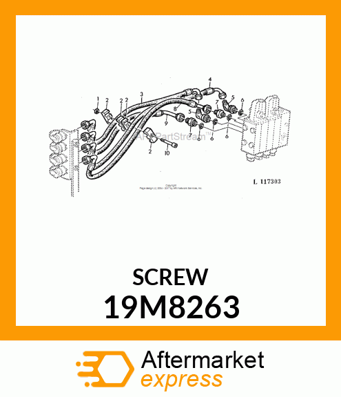 SCREW, HEX SOCKET HEAD, METRIC 19M8263