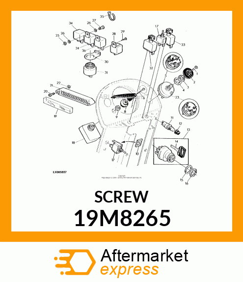 SCREW, HEX SOCKET HEAD, METRIC 19M8265