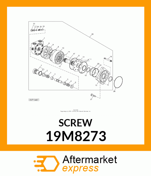 SCREW, HEX SOCKET HEAD, METRIC 19M8273