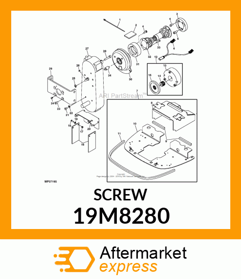 SCREW, HEX SOCKET HEAD, METRIC 19M8280