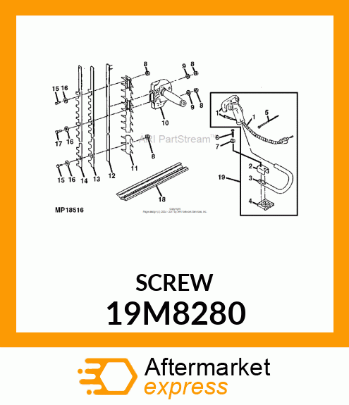 SCREW, HEX SOCKET HEAD, METRIC 19M8280