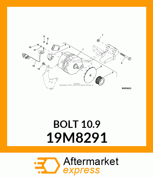 SCREW, FLANGED, METRIC 19M8291