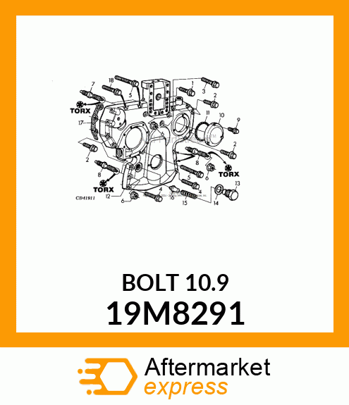 SCREW, FLANGED, METRIC 19M8291