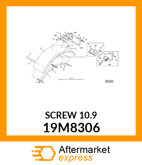 SCREW, FLANGED, METRIC 19M8306