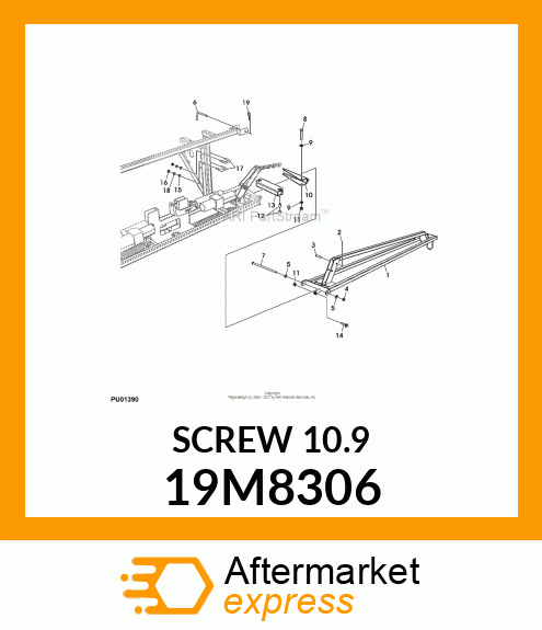 SCREW, FLANGED, METRIC 19M8306