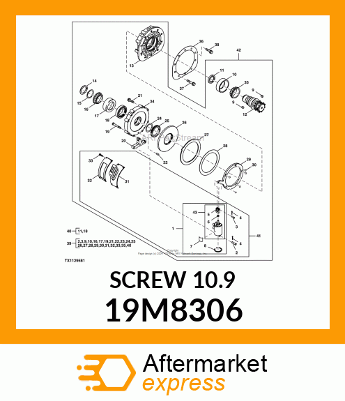 SCREW, FLANGED, METRIC 19M8306