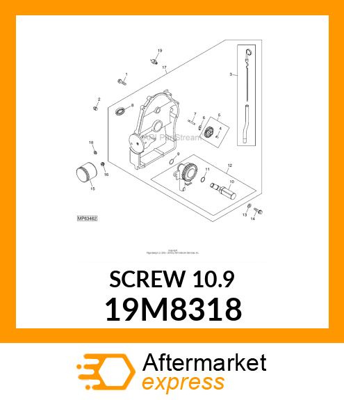 SCREW, FLANGED, METRIC 19M8318