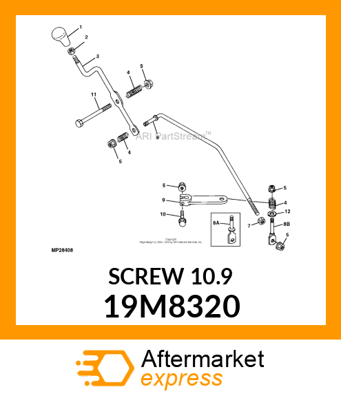 SCREW, FLANGED, METRIC 19M8320