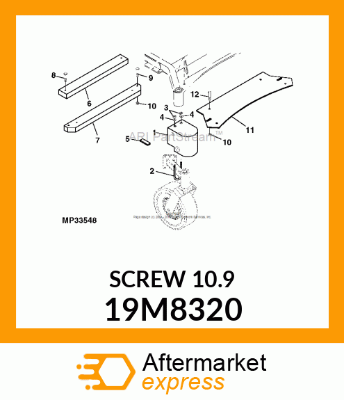 SCREW, FLANGED, METRIC 19M8320