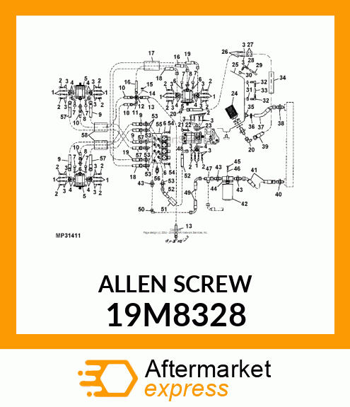 SCREW, HEX SOCKET HEAD, METRIC 19M8328