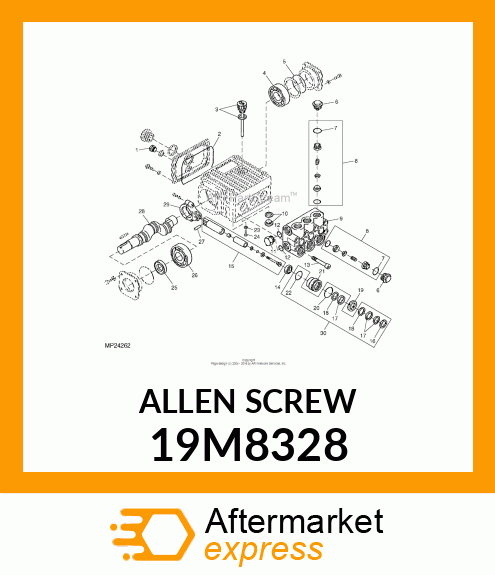 SCREW, HEX SOCKET HEAD, METRIC 19M8328