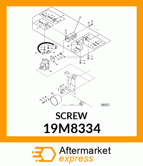 SCREW, HEX SOCKET HEAD, METRIC 19M8334