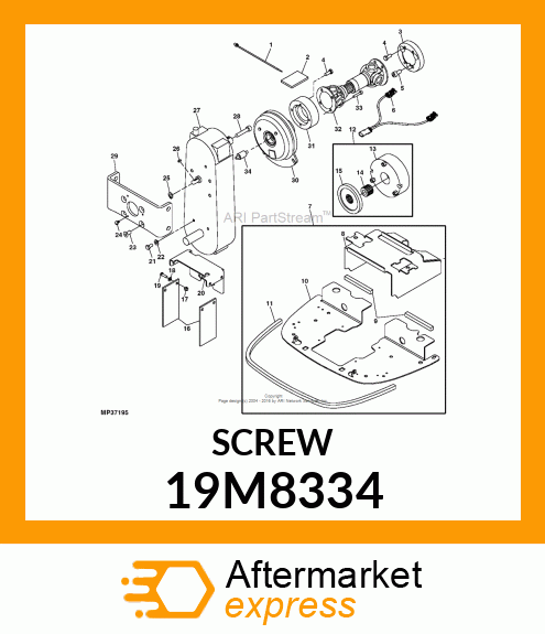 SCREW, HEX SOCKET HEAD, METRIC 19M8334