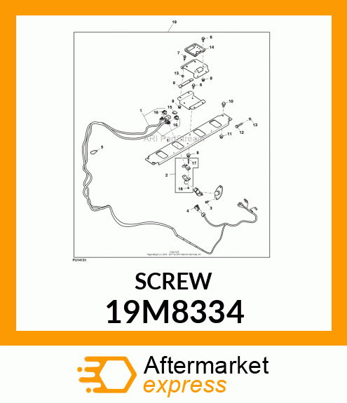 SCREW, HEX SOCKET HEAD, METRIC 19M8334