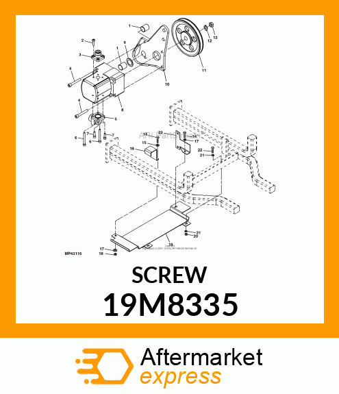 SCREW, HEX SOCKET HEAD, METRIC 19M8335