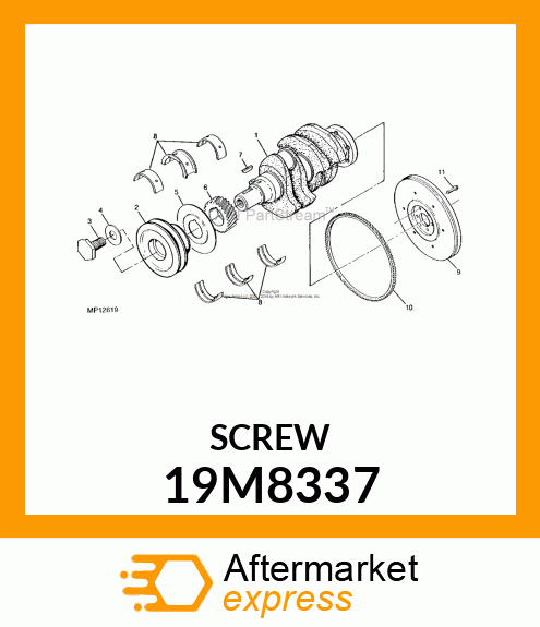 SCREW, HEX SOCKET HEAD, METRIC 19M8337