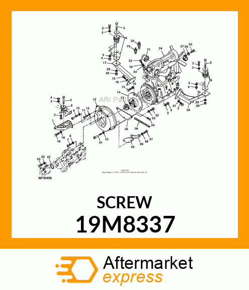 SCREW, HEX SOCKET HEAD, METRIC 19M8337