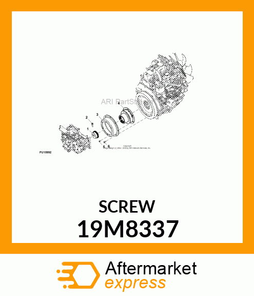 SCREW, HEX SOCKET HEAD, METRIC 19M8337