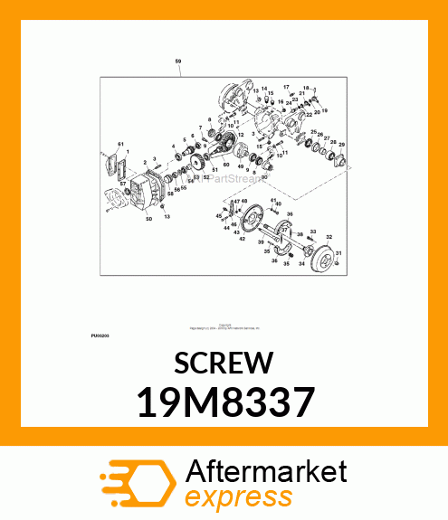 SCREW, HEX SOCKET HEAD, METRIC 19M8337