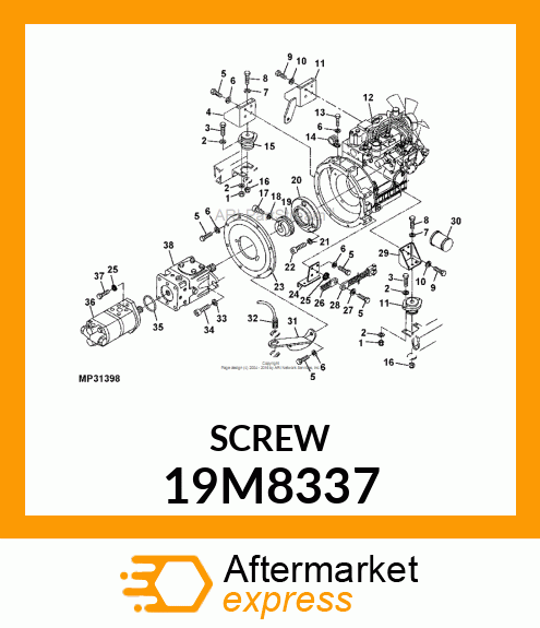 SCREW, HEX SOCKET HEAD, METRIC 19M8337