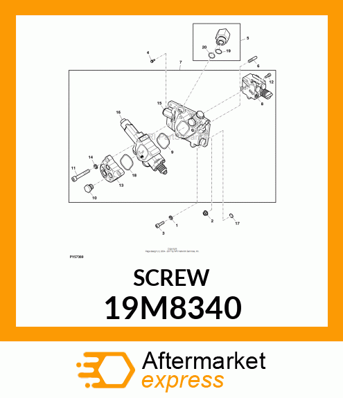 SCREW, HEX SOCKET HEAD, METRIC 19M8340