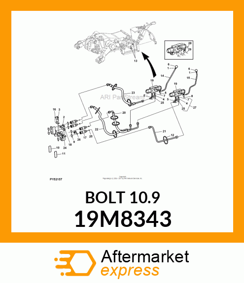 SCREW, HEX HEAD, METRIC 19M8343