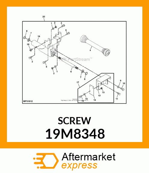 SCREW, HEX HEAD, METRIC 19M8348