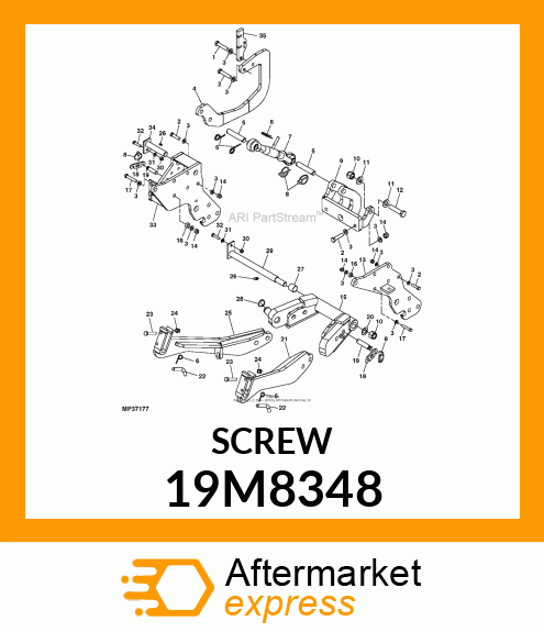 SCREW, HEX HEAD, METRIC 19M8348