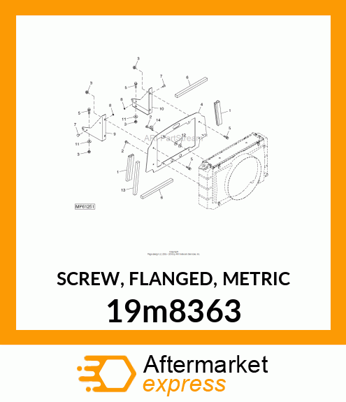 SCREW, FLANGED, METRIC 19m8363