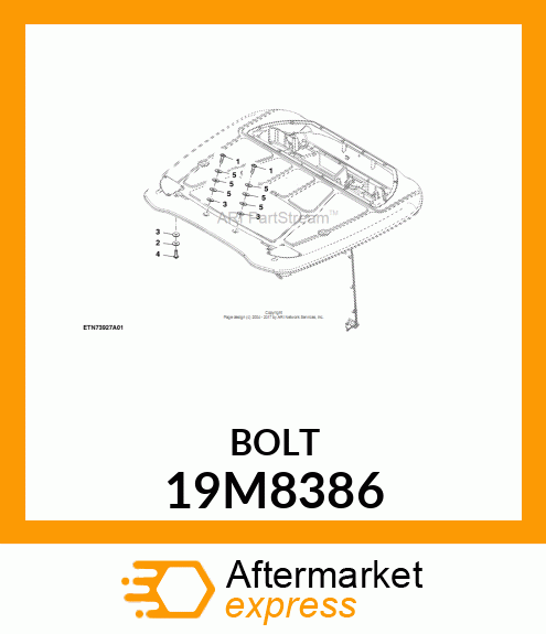 SCREW M8X25 LAN999 10.9 ZNCS 19M8386