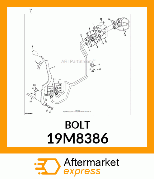 SCREW M8X25 LAN999 10.9 ZNCS 19M8386