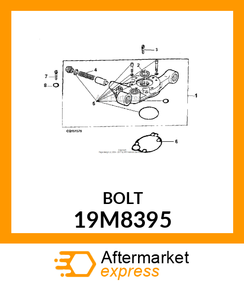 SCREW, HEX SOCKET HEAD, METRIC 19M8395