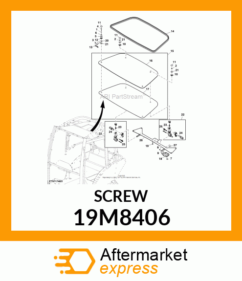 SCREW, HEX SOCKET HEAD, METRIC 19M8406