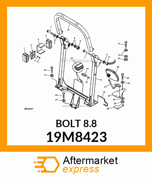 SCREW, HEX HEAD, METRIC 19M8423