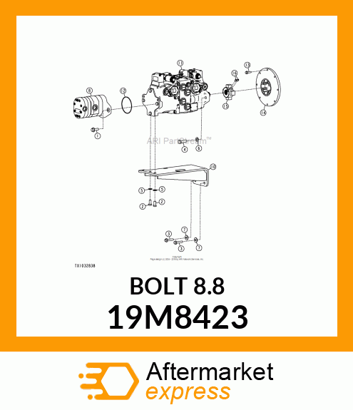 SCREW, HEX HEAD, METRIC 19M8423