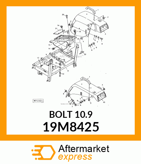 SCREW, HEX HEAD, METRIC 19M8425