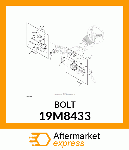 SCREW, HEX SOCKET HEAD, METRIC 19M8433