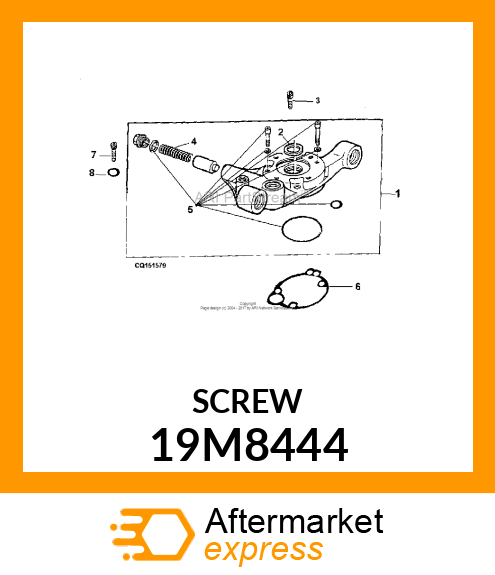 SCREW, HEX SOCKET HEAD, METRIC 19M8444