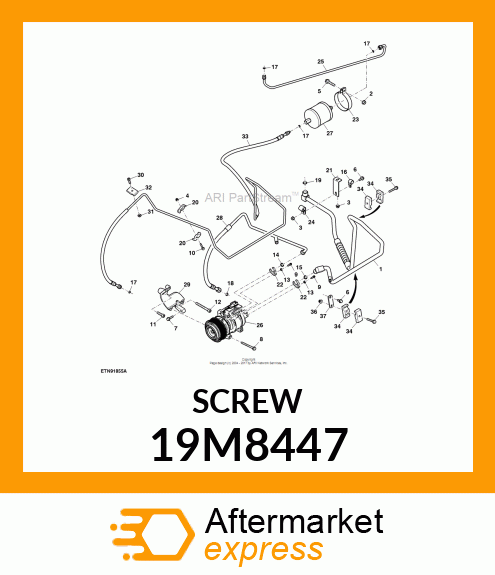 SCREW, HEX SOCKET HEAD, METRIC 19M8447