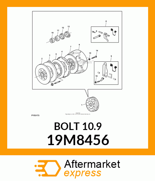 SCREW, HEX HEAD, METRIC 19M8456