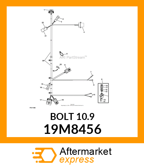 SCREW, HEX HEAD, METRIC 19M8456