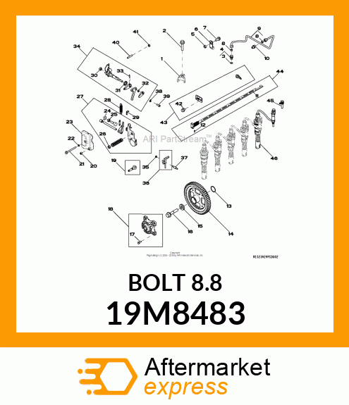 SCREW, FLANGED, METRIC 19M8483